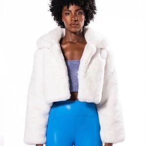 AKIRA White Teddy Jacket